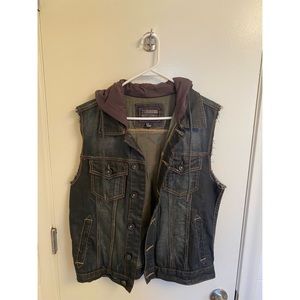 Forever 21 Denim Vest with Hood